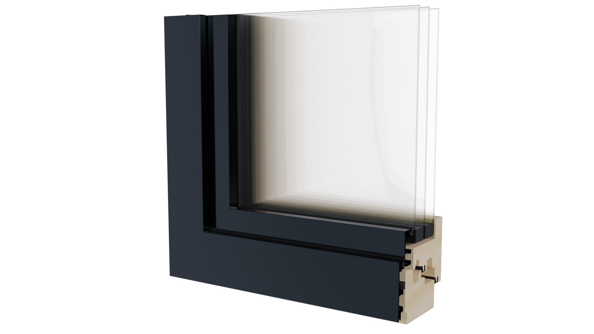 Angle de fenêtre bois-aluminium BA68